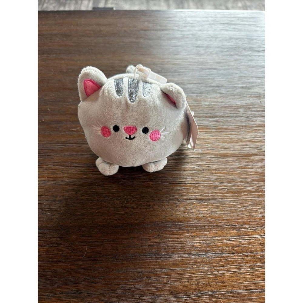 American Greetings Gray Tabby Cat Plush Clip On With Tag